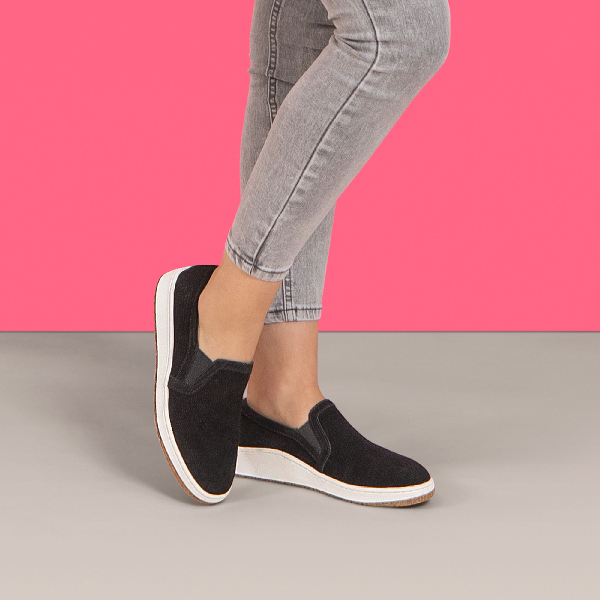 Kenzie Slip-On Comfort Sneaker-Black Croc